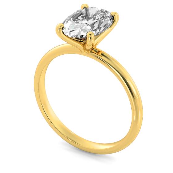 HRO2367 Modern Oval Cut Solitaire Diamond Ring