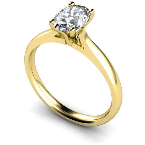 HRO407 Oval Solitaire Diamond Ring
