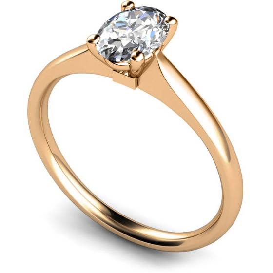 HRO421 Oval Solitaire Diamond Ring
