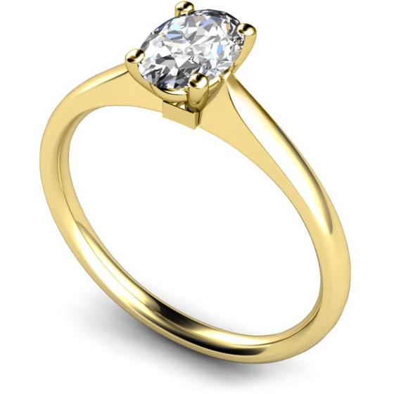 HRO421 Oval Solitaire Diamond Ring