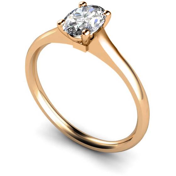 HRO433 Oval Solitaire Diamond Ring