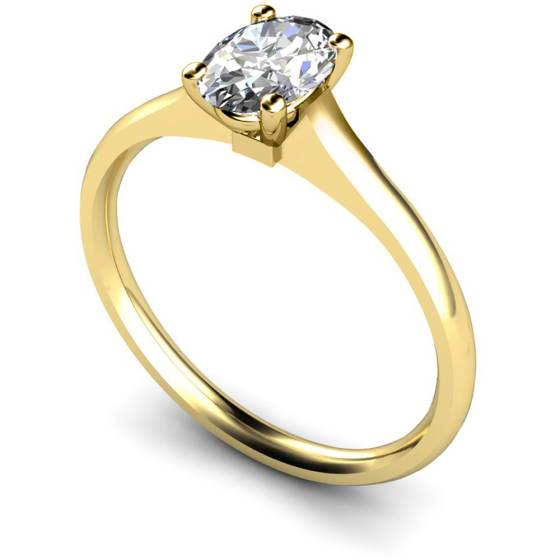 HRO433 Oval Solitaire Diamond Ring