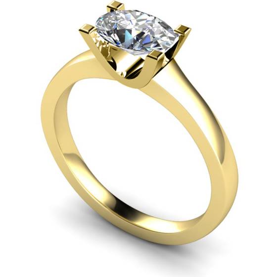 HRO525 Oval Solitaire Diamond Ring