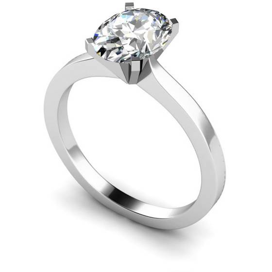 HRO598 Oval Solitaire Diamond Ring