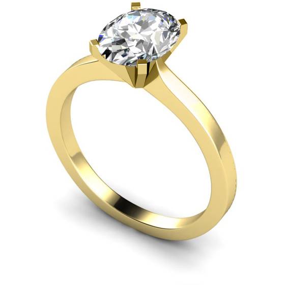 HRO598 Oval Solitaire Diamond Ring