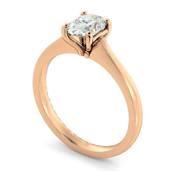HRO620 Oval Solitaire Diamond Ring