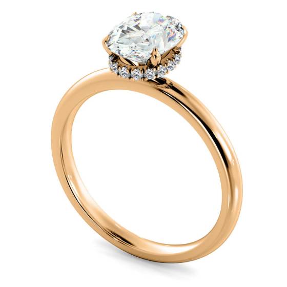 HROSD2360 Modern Oval Cut Shoulder Diamond Ring