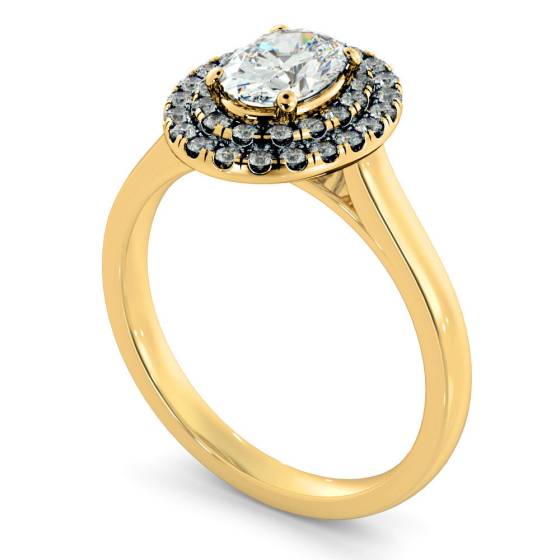 HROSD834 Oval Halo Diamond Ring