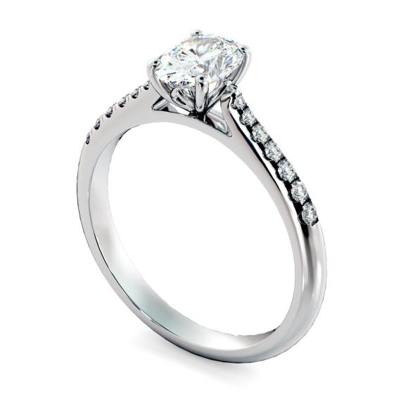 HROSD867 Oval Shoulder Diamond Ring
