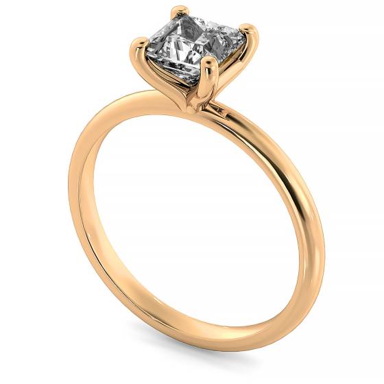 HRP2366 Modern Princess Cut Solitaire Diamond Ring