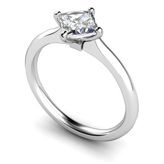 HRP592 Four Claw Princess cut Solitaire Diamond Ring