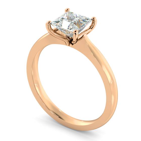 HRP595 Four Claw Princess cut Solitaire Diamond Ring