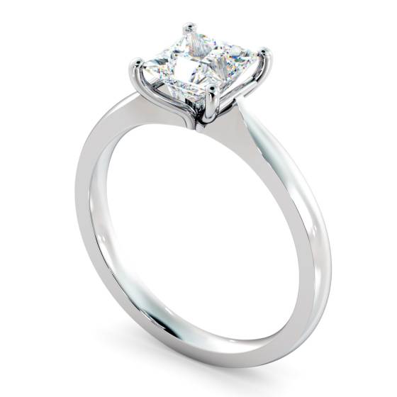 HRP595 Four Claw Princess cut Solitaire Diamond Ring