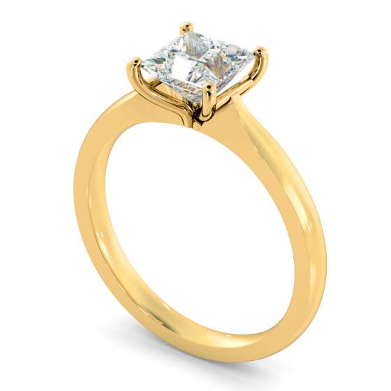 HRP595 Four Claw Princess cut Solitaire Diamond Ring