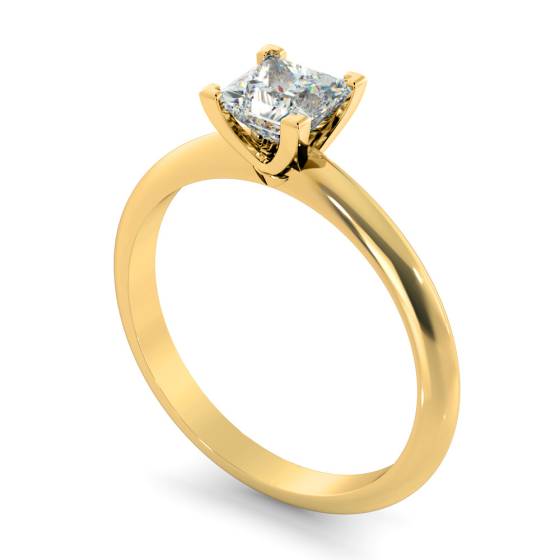 HRP743 Princess cut Classic Knife Edge Diamond Engagement Ring