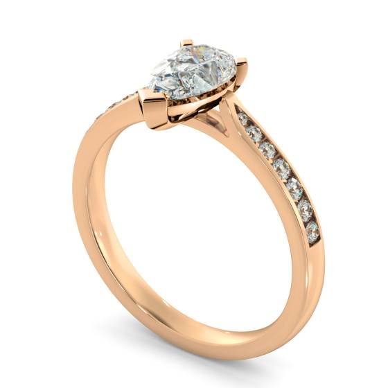HRPESD877 Pear Shoulder Diamond Ring