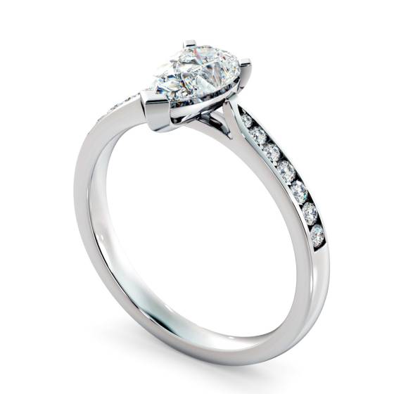 HRPESD877 Pear Shoulder Diamond Ring