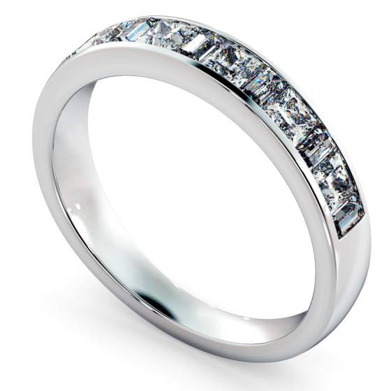 HRPHE1006 Princess & Baguette Half Eternity Diamond Ring