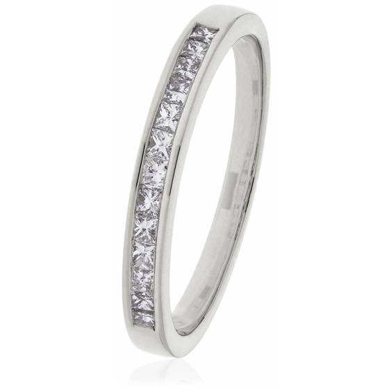 HRPHE2401 Princess Cut Half Eternity Ring