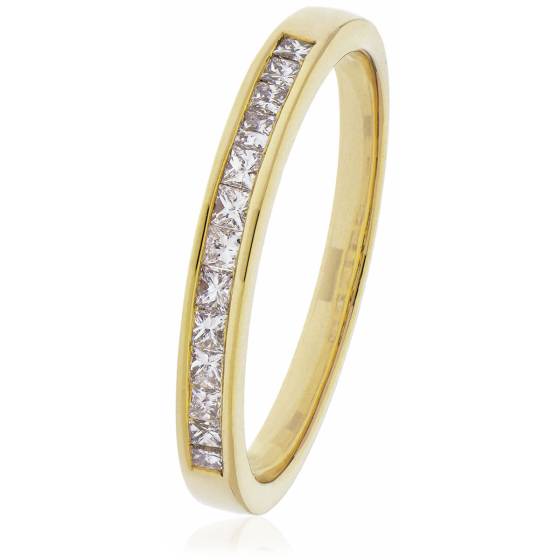 HRPHE2401 Princess Cut Half Eternity Ring
