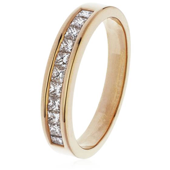 HRPHE2402 Princess Cut Half Eternity Ring