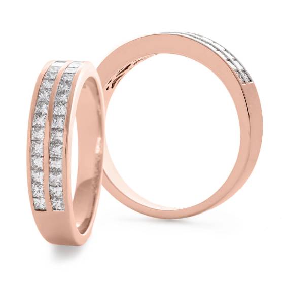 HRPHE2403 Princess Cut Half Eternity Ring