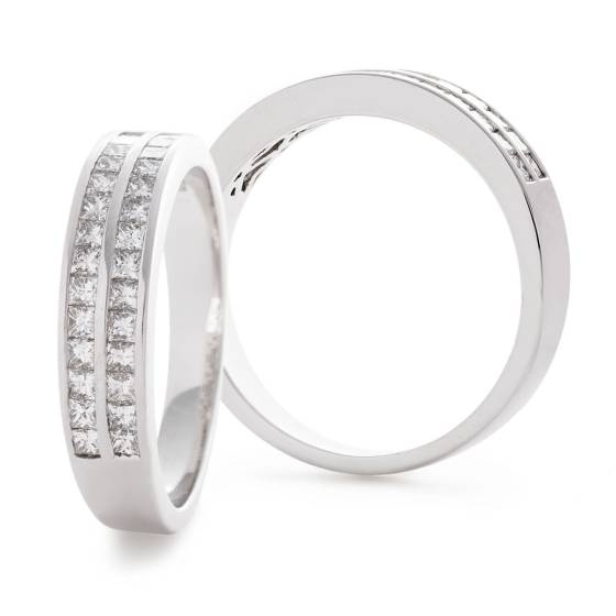 HRPHE2403 Princess Cut Half Eternity Ring