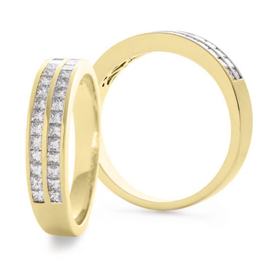 HRPHE2403 Princess Cut Half Eternity Ring