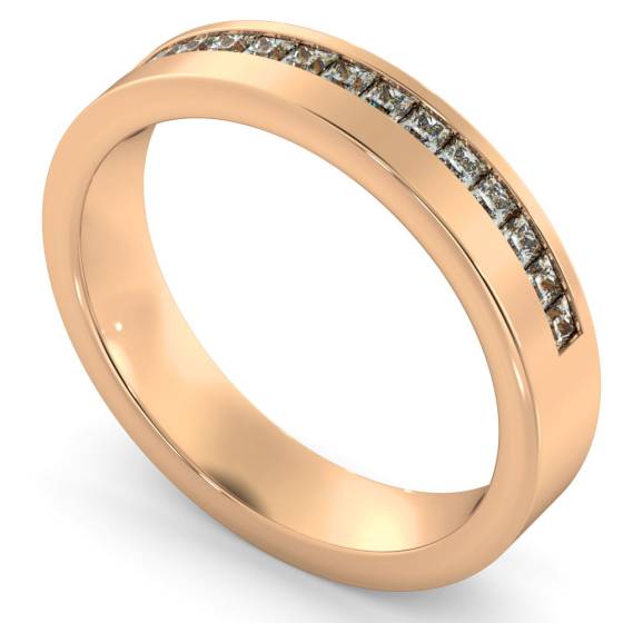 SAGITTA Offset Princess cut Half Diamond Eternity Band