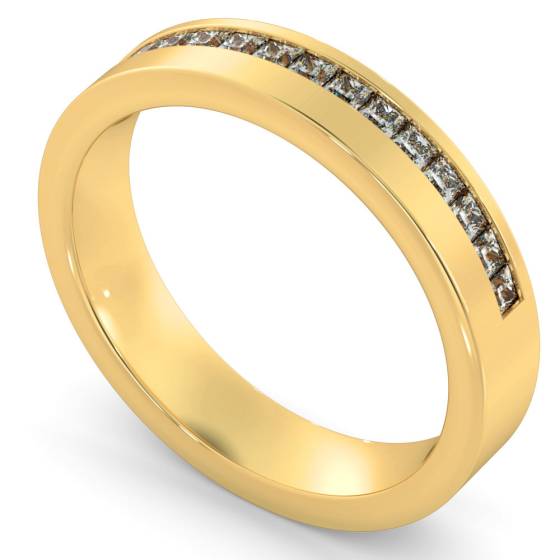 SAGITTA Offset Princess cut Half Diamond Eternity Band