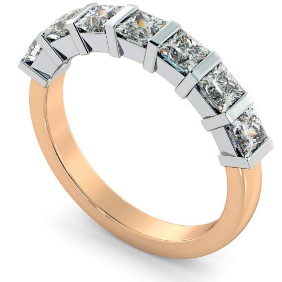 LYNX 7 Stone Princess cut Diamond Ring