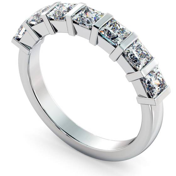 LYNX 7 Stone Princess cut Diamond Ring