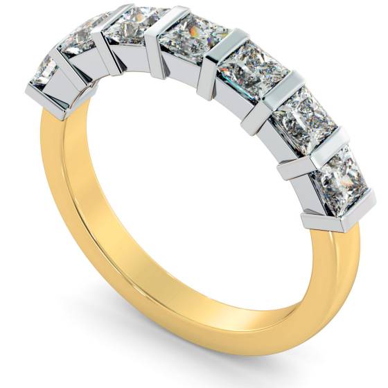 LYNX 7 Stone Princess cut Diamond Ring