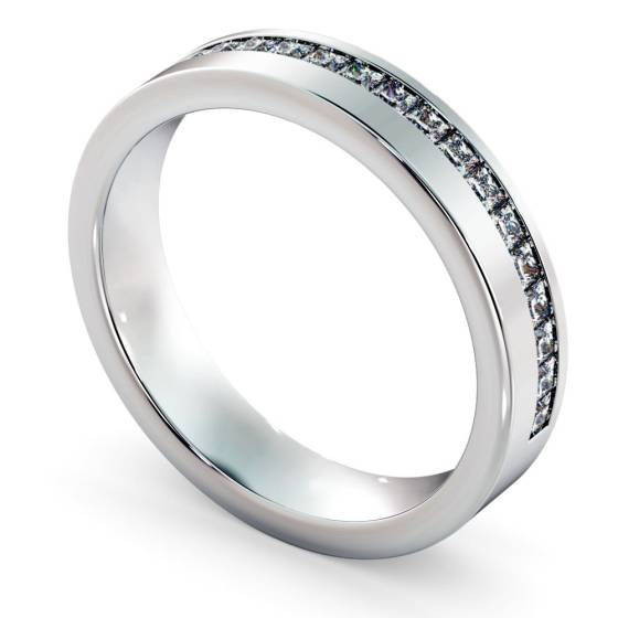 SAGITTA 60% Offset Princess cut Half Diamond Eternity Band