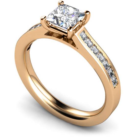 HRPSD576 Princess Shoulder Diamond Ring