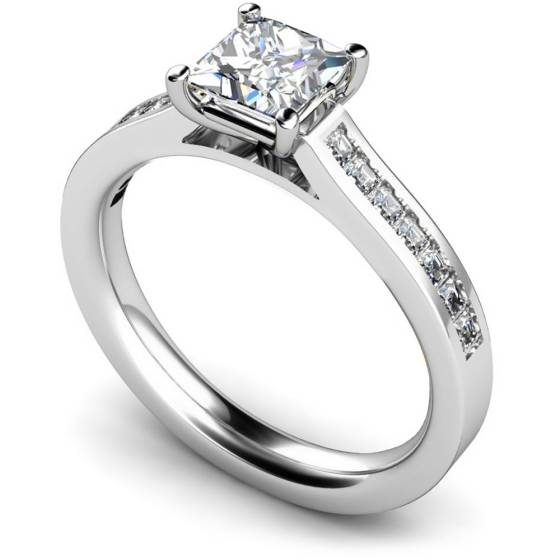 HRPSD576 Princess Shoulder Diamond Ring