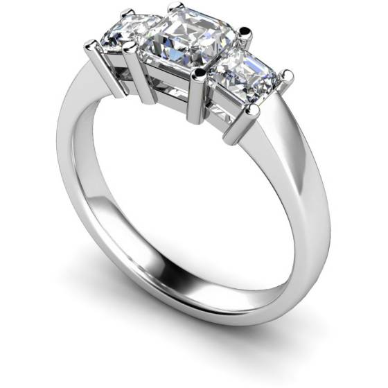 HRPTR118 Princess 3 Stone Diamond Ring