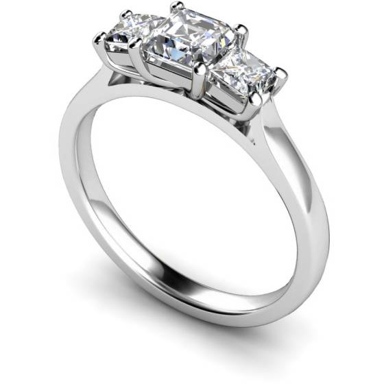 HRPTR155 Princess 3 Stone Diamond Ring