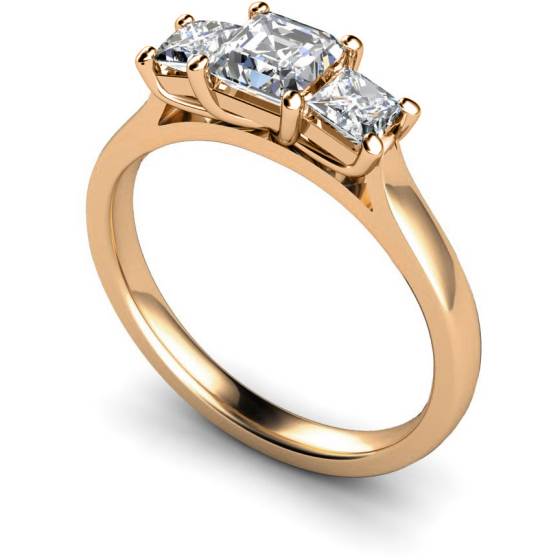 HRPTR155 Princess 3 Stone Diamond Ring