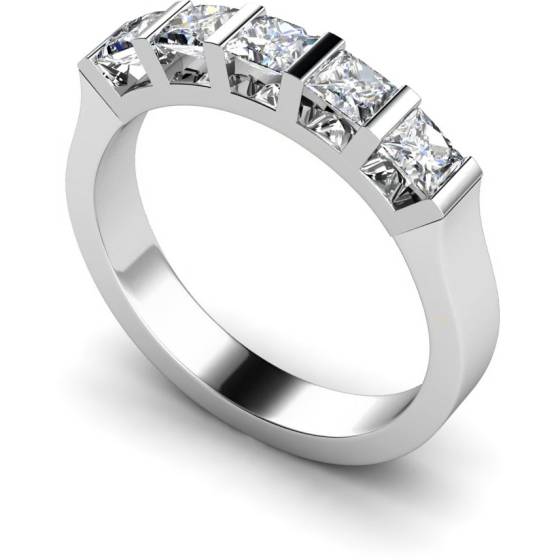 HRPTR210 Princess 5 Stone Diamond Ring