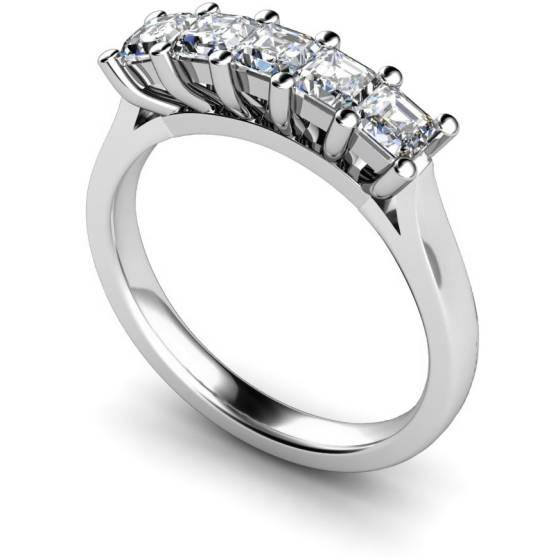 HRPTR214 Princess 5 Stone Diamond Ring