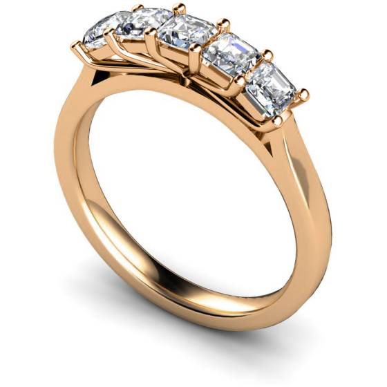 HRPTR218 Princess 5 Stone Diamond Ring