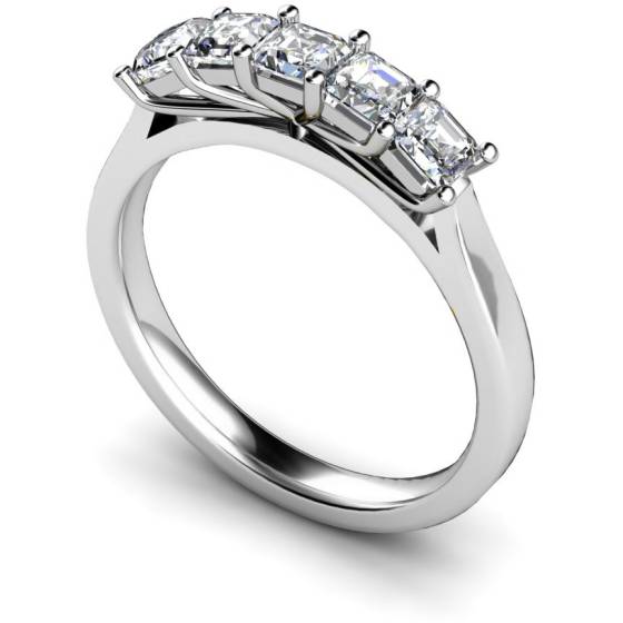 HRPTR218 Princess 5 Stone Diamond Ring