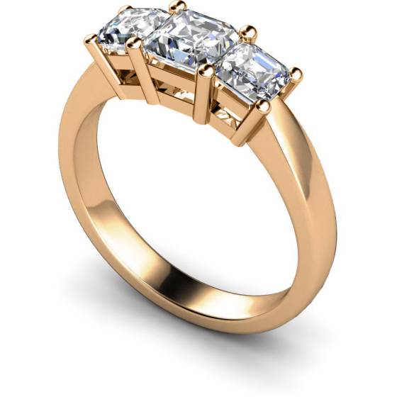 HRPTR89 Princess 3 Stone Diamond Ring