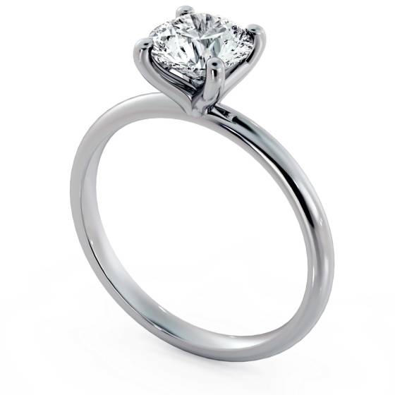 HRR2365 Modern Round Cut Solitaire Diamond Ring