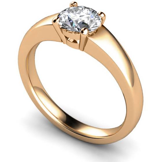 HRR305 Square Setting Brilliant Cut Solitaire Diamond Ring