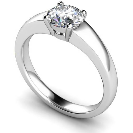 HRR305 Square Setting Brilliant Cut Solitaire Diamond Ring
