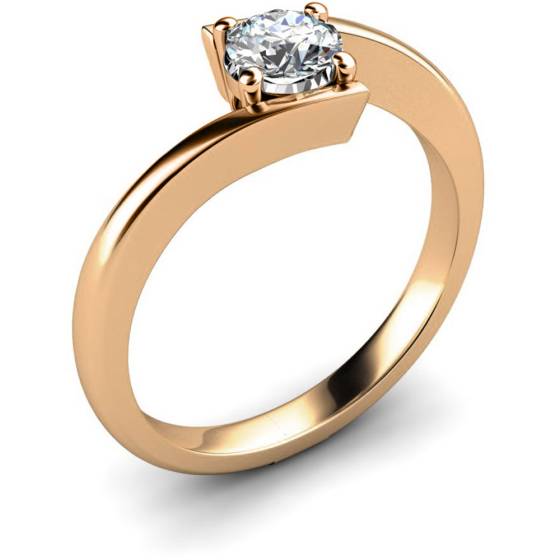 HRR321 Swirl Shank Round cut Solitaire Diamond Ring