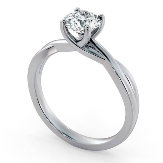 HRR793 Infinity Twist Round cut Diamond Engagement Ring