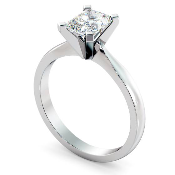 HRRA1145 4 Claw Radiant Solitaire Diamond Ring